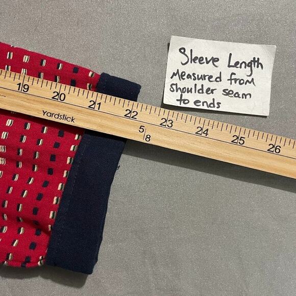 CJ Banks Womens Plus Size 2X Red White Blue Button Up Over Shirt Shacket Country - Picture 9 of 10